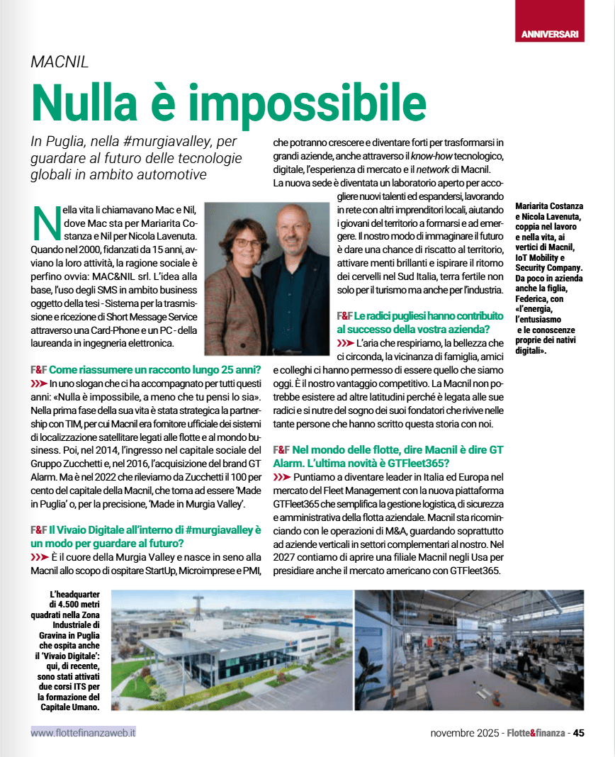 Nulla È Impossibile: La Storia Di Macnil Su Flotte&Amp;Finanza Nulla È Impossibile: La Storia Di Macnil Su Flotte&Amp;Finanza